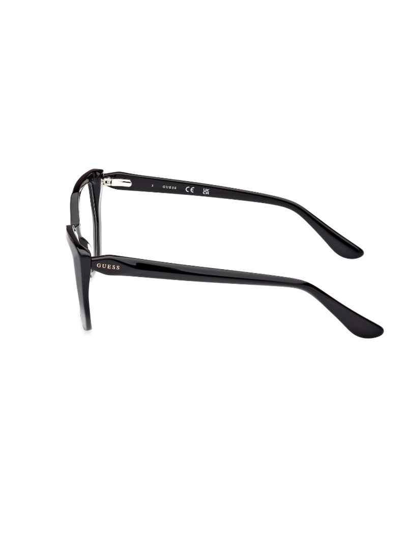 GUESS Women's Asymmetrical Shape Eyeglass Frames - GU296600152 - Lens Size: 52 Mm - Shiny Black - Image 2